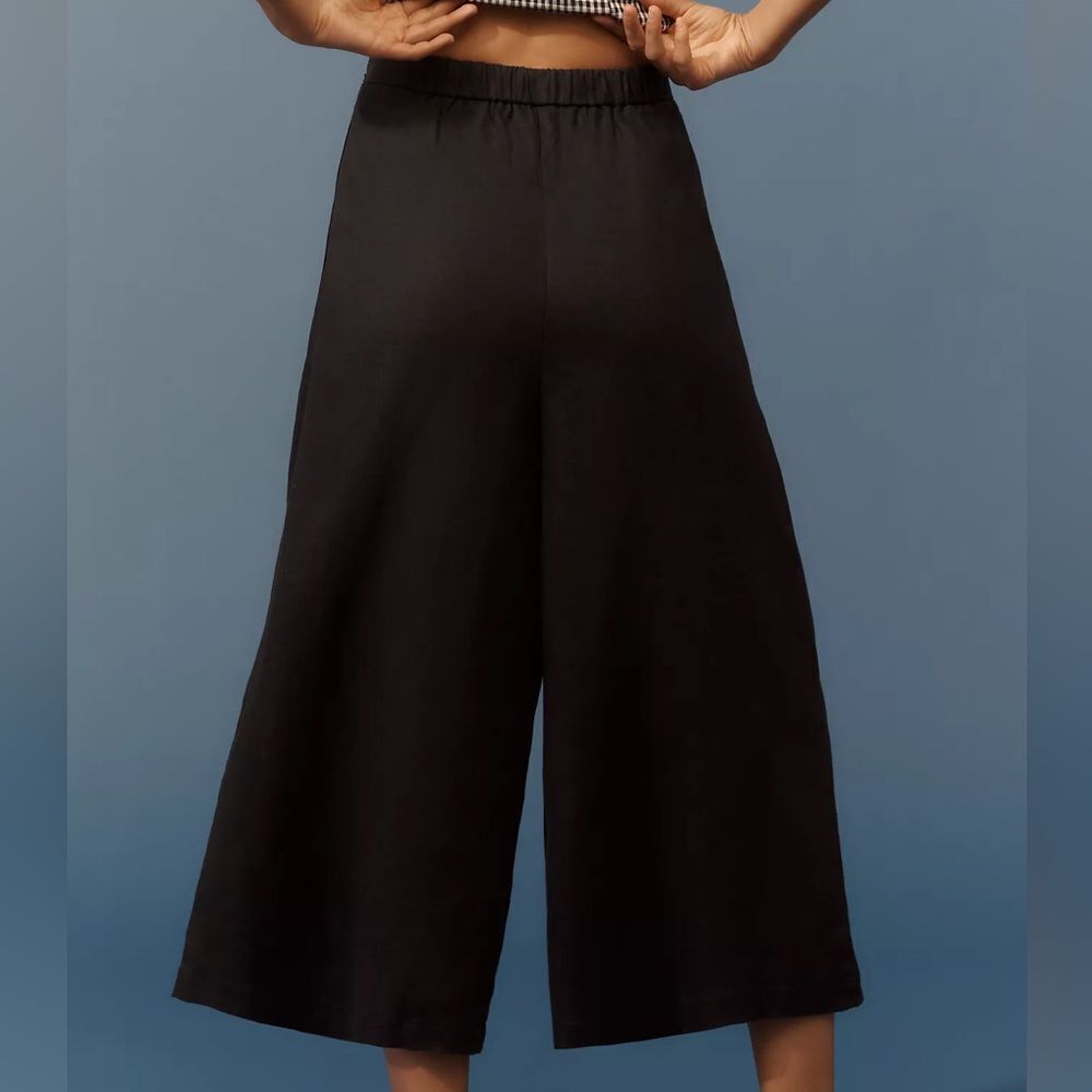 NWT By Anthropologie Linen Pleated Culotte Trouser Pants size medium - Picture 2 of 8